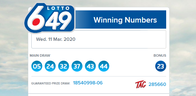 check lotto 649 numbers